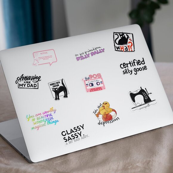 3pc - WHAT? Black Cat Sticker Decal Pack – Tumbler, Laptop - Picture 6 of 8